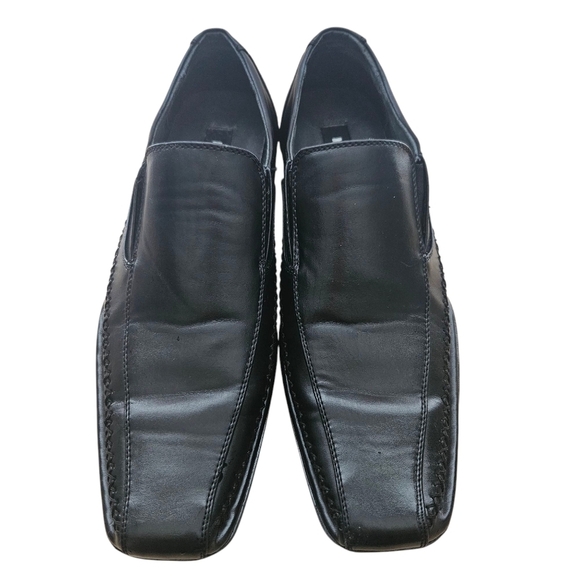 Steve Madden Mens M Trace Slip On Loafers Square Toe 10.5 Black Dressy - Picture 1 of 10